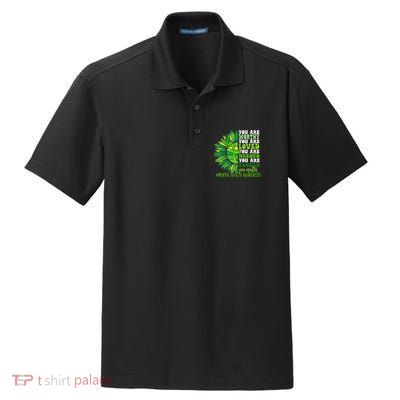 Motivational Support Warrior Mental Health Awareness Month Design Dry Zone Grid Polo