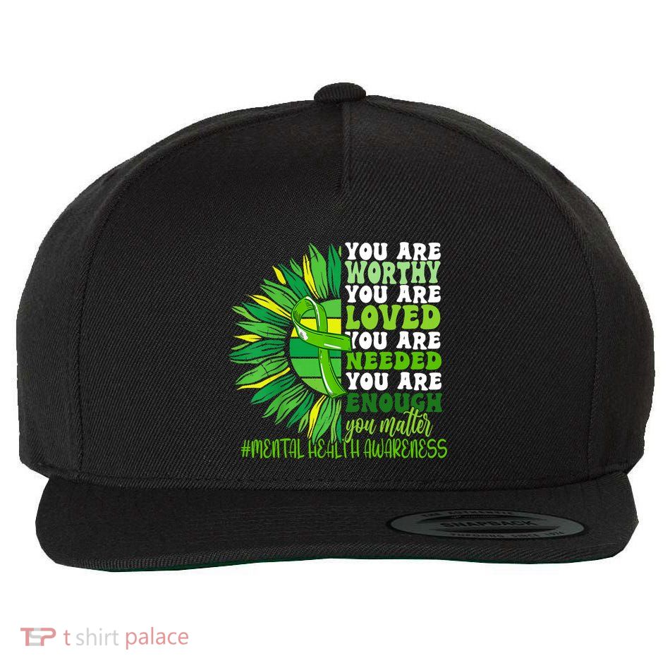 Motivational Support Warrior Mental Health Awareness Month Design Wool Snapback Cap
