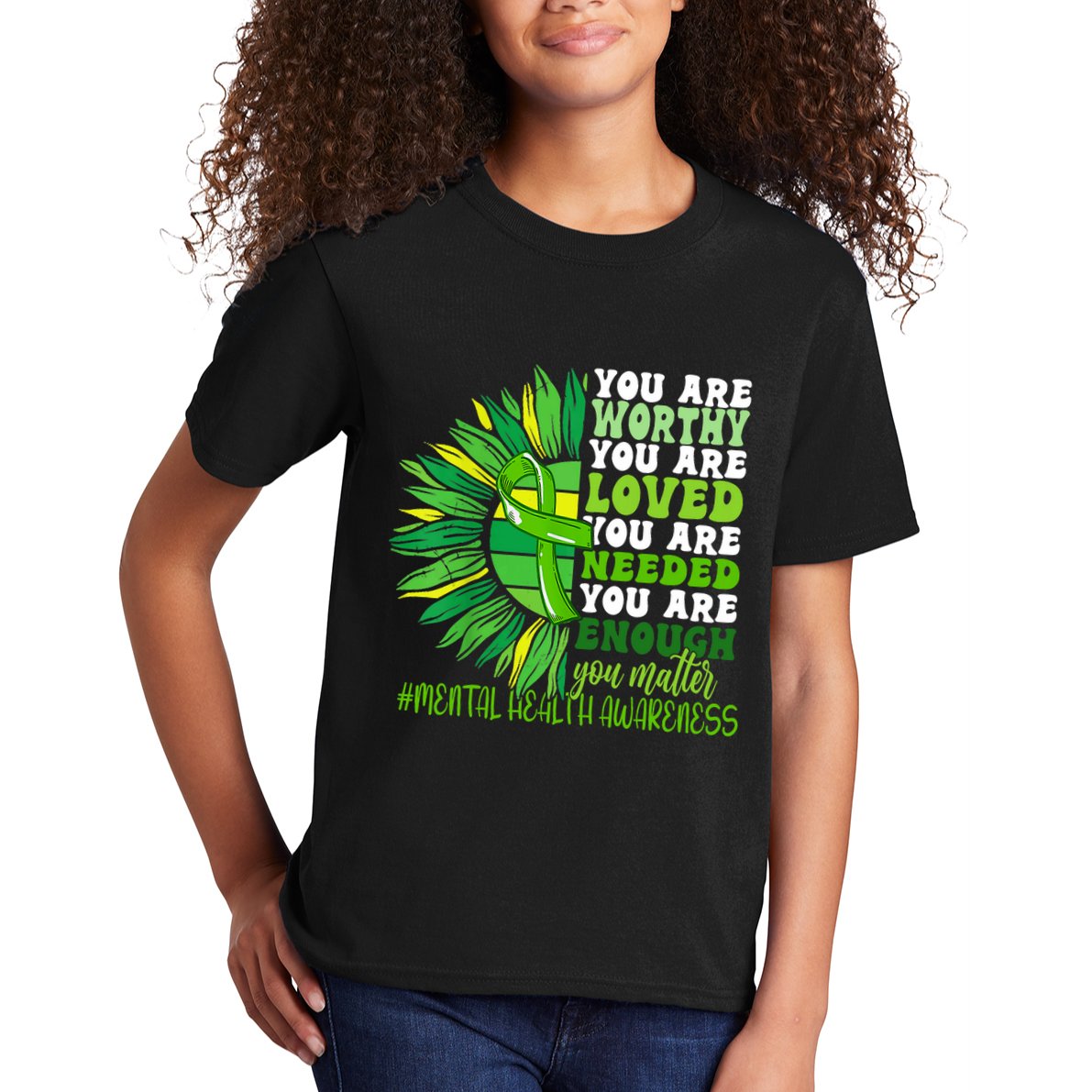 Motivational Support Warrior Mental Health Awareness Month Design Kids T-Shirt