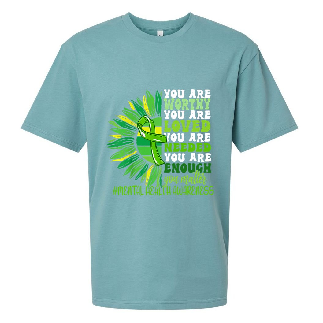 Motivational Support Warrior Mental Health Awareness Month Design Sueded Cloud Jersey T-Shirt
