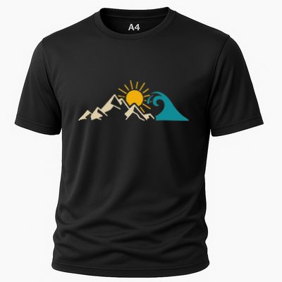 Mountain Sun Wave Nature Hiking Surf Surfer Hiker Outdoor Performance Shirt