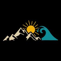 Mountain Sun Wave Nature Hiking Surf Surfer Hiker Outdoor Cooling Performance Crew T-Shirt