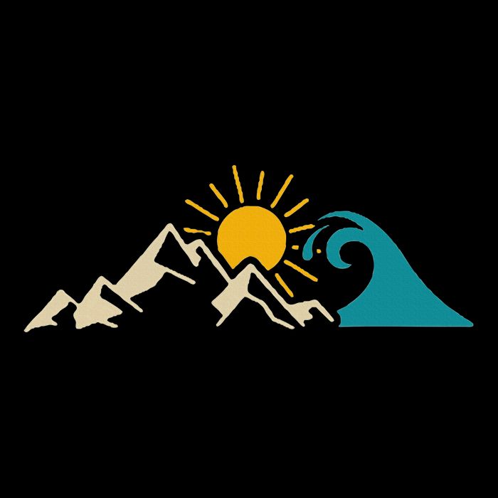 Mountain Sun Wave Nature Hiking Surf Surfer Hiker Outdoor Cooling Performance Crew T-Shirt