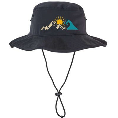 Mountain Sun Wave Nature Hiking Surf Surfer Hiker Outdoor Bucket Hat