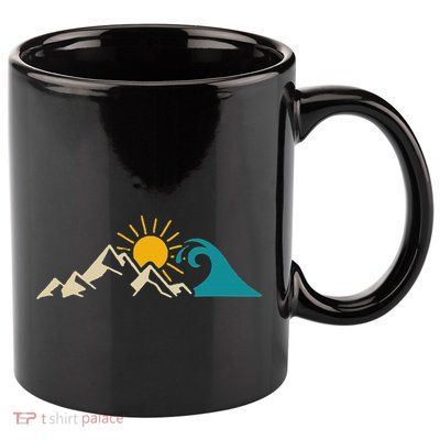 Mountain Sun Wave Nature Hiking Surf Surfer Hiker Outdoor 11oz C Handle Ceramic Mug