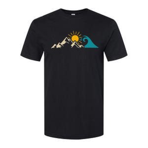 Mountain Sun Wave Nature Hiking Surf Surfer Hiker Outdoor Softstyle CVC T-Shirt