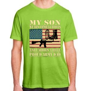 My Son Wears Combat Boots Gift Proud Army Dad Military Father Gift Adult ChromaSoft Performance T-Shirt