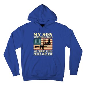 My Son Wears Combat Boots Gift Proud Army Dad Military Father Gift Hoodie