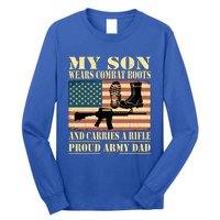 My Son Wears Combat Boots Gift Proud Army Dad Military Father Gift Long Sleeve Shirt