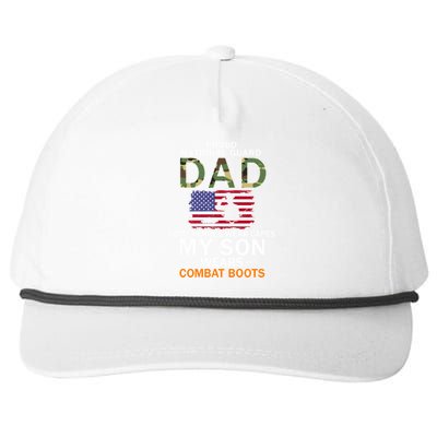 My Son Wears Combat Bootsgiftproud National Guard Dad Army Gift Snapback Five-Panel Rope Hat