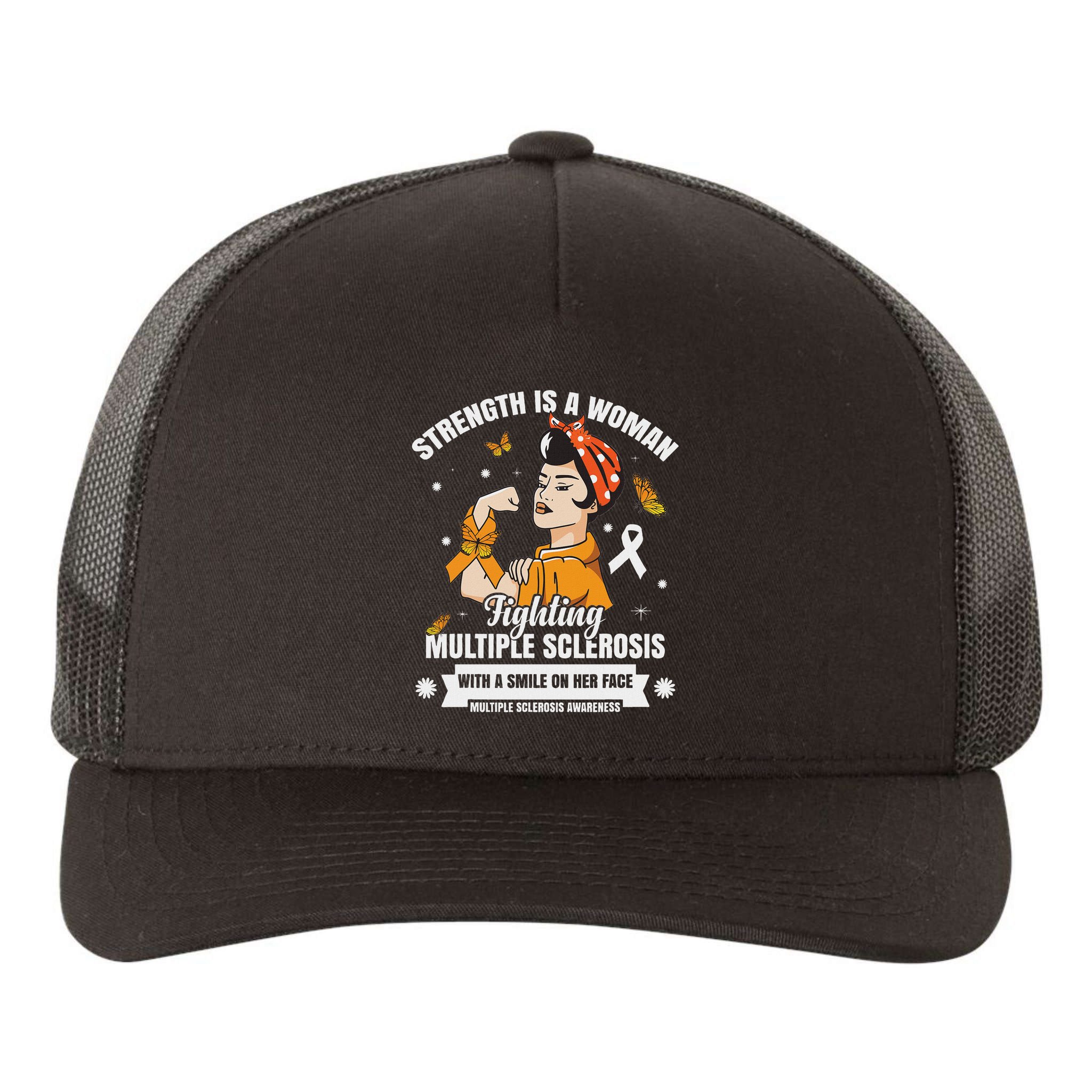 Multiple Sclerosis Warrior Fighting Ms Women Yupoong Adult 5-Panel Trucker Hat