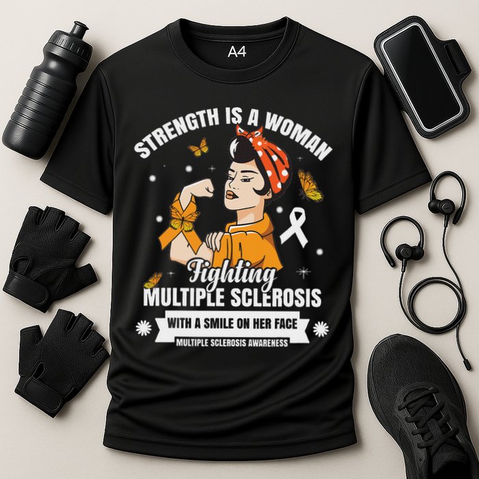 Multiple Sclerosis Warrior Fighting Ms Women Cooling Performance Crew T-Shirt