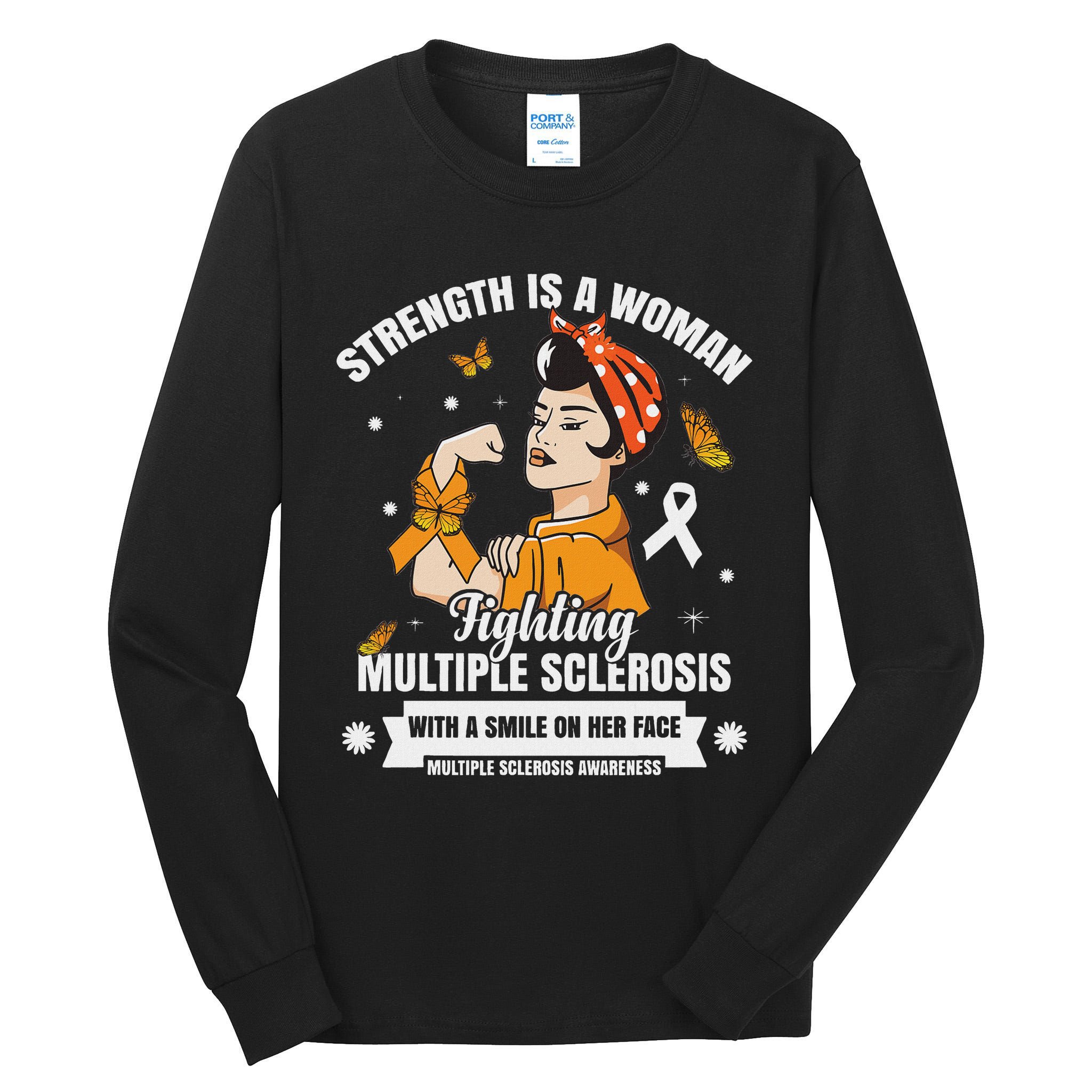 Multiple Sclerosis Warrior Fighting Ms Women Tall Long Sleeve T-Shirt