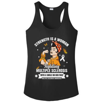 Multiple Sclerosis Warrior Fighting Ms Women Ladies PosiCharge Competitor Racerback Tank