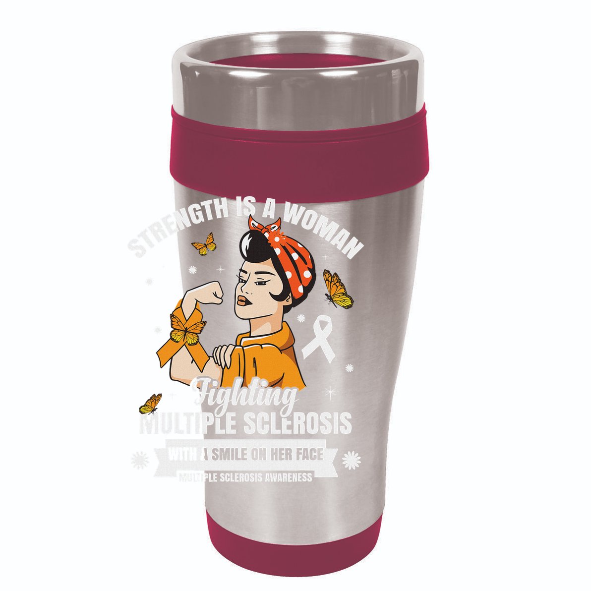 Multiple Sclerosis Warrior Fighting Ms Women 12oz Stainless Steel Coffee Mug