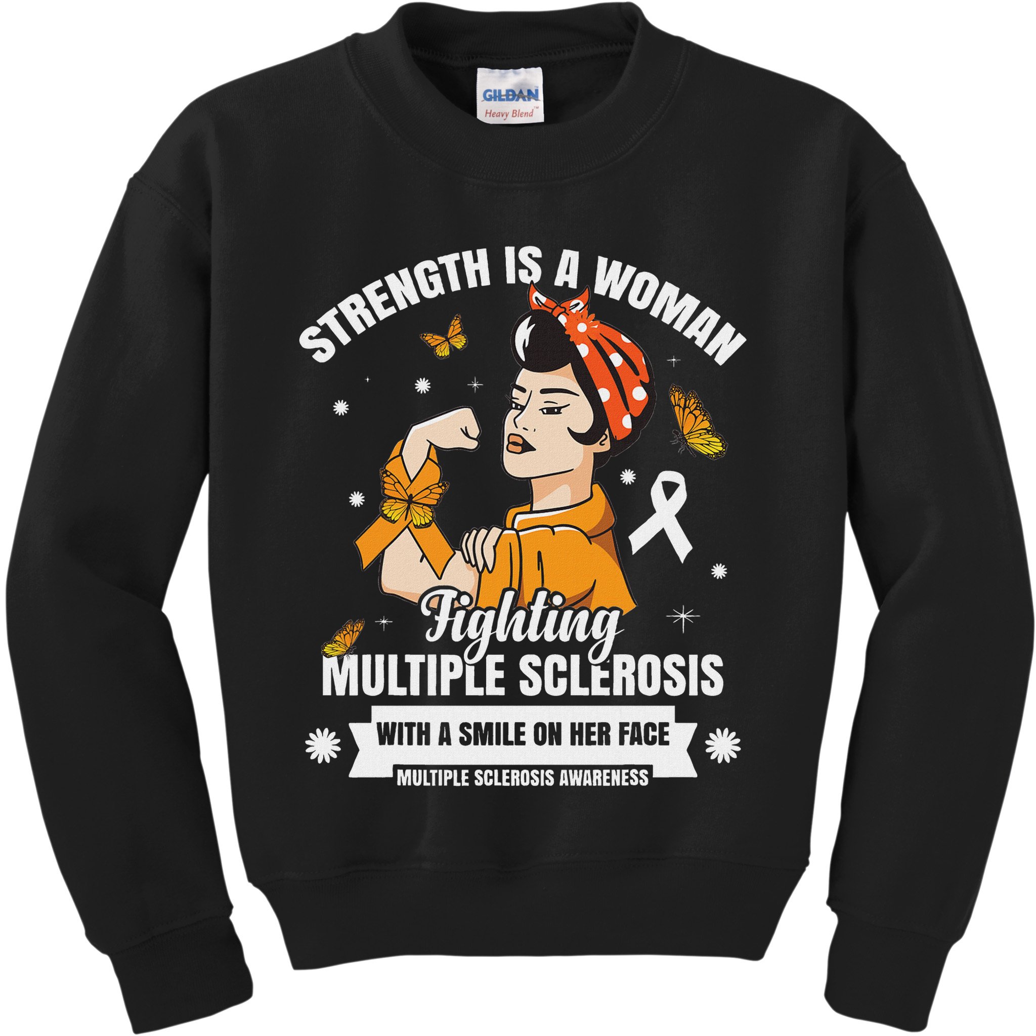Multiple Sclerosis Warrior Fighting Ms Women Kids Sweatshirt