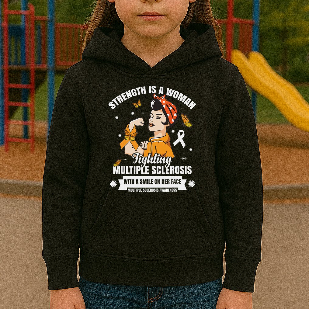 Multiple Sclerosis Warrior Fighting Ms Women Kids Hoodie