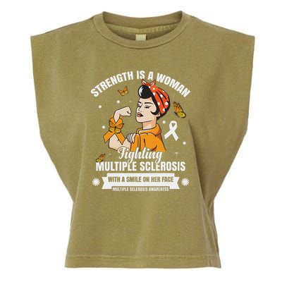 Multiple Sclerosis Warrior Fighting Ms Women Garment-Dyed Women's Muscle Tee