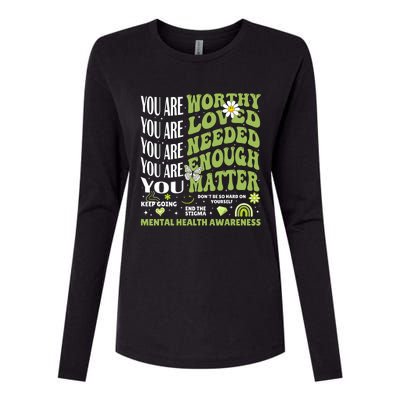 Motivational Support Warrior Mental Health Awareness Matters Womens Cotton Relaxed Long Sleeve T-Shirt