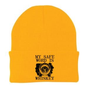 My Safe Word Is Whiskey Whisky Ing Alcohol Er Cool Gift Knit Cap Winter Beanie