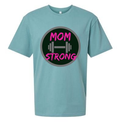 Mom Strong Workout Fitness Gift Sueded Cloud Jersey T-Shirt