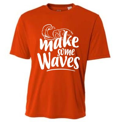 Make Some Waves Summer Vibes Beach Vacay Summertime Summer Gift Cooling Performance Crew T-Shirt