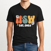 Master Social Worker Msw Est 2025 V-Neck T-Shirt