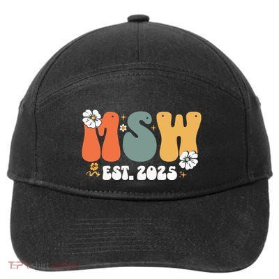 Master Social Worker Msw Est 2025 7-Panel Snapback Hat