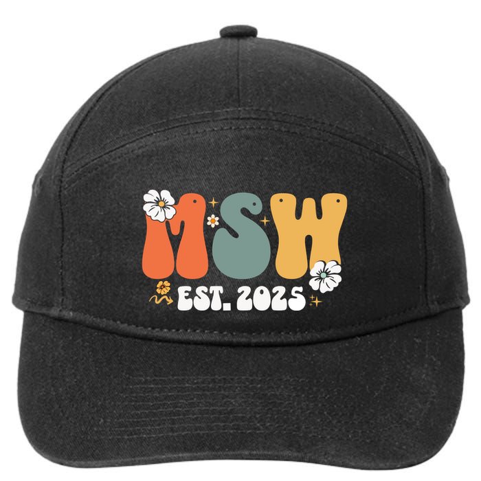 Master Social Worker Msw Est 2025 7-Panel Snapback Hat