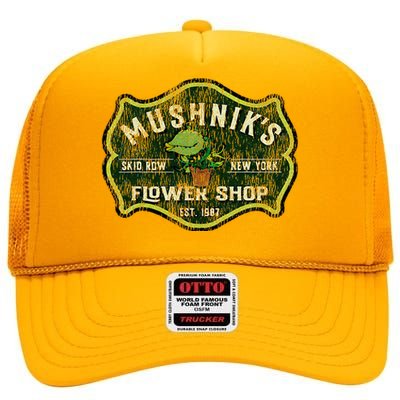 Mushniks Seymour Worn Little High Crown Mesh Back Trucker Hat