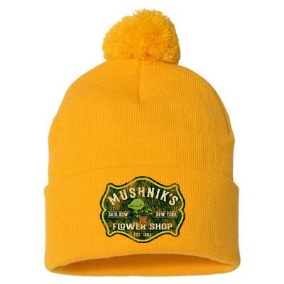 Mushniks Seymour Worn Little Pom Pom 12in Knit Beanie