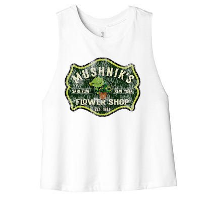 Mushniks Seymour Worn Little Women's Racerback Cropped Tank