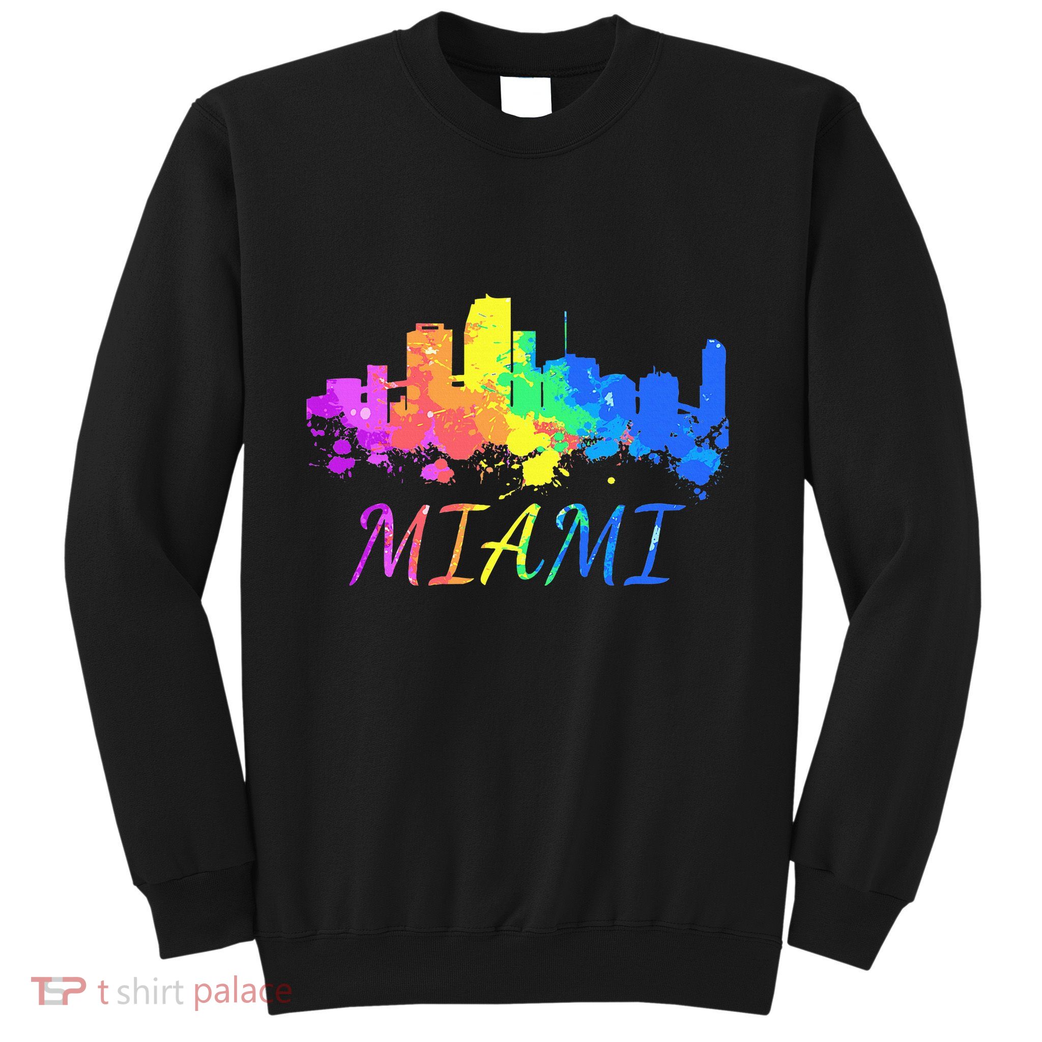 Miami Skyline Watercolor Souvenir Gift Miami Florida Sweatshirt