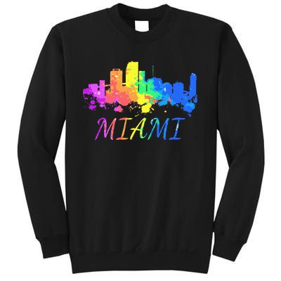 Miami Skyline Watercolor Souvenir Gift Miami Florida Sweatshirt