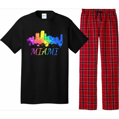 Miami Skyline Watercolor Souvenir Gift Miami Florida Pajama Set