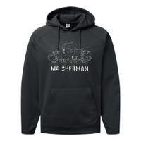 M4 Sherman Wwii Army Tank Military Performance Fleece Hoodie