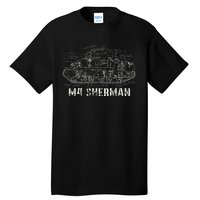 M4 Sherman Wwii Army Tank Military Tall T-Shirt