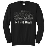 M4 Sherman Wwii Army Tank Military Tall Sweatshirt