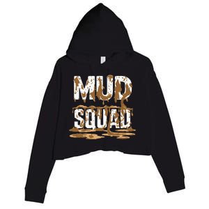 Mud Squad Wo Mud Run Team Crop Fleece Hoodie