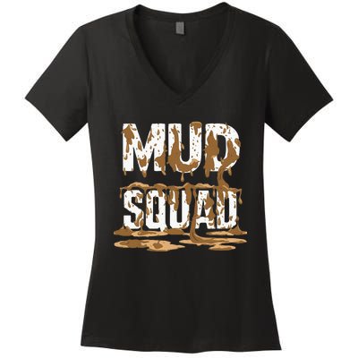 Mud Squad Wo Mud Run Team Women's V-Neck T-Shirt