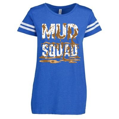 Mud Squad Wo Mud Run Team Enza Ladies Jersey Football T-Shirt