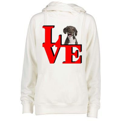 My Spanish Water Spaniel Love Park Gift Womens Funnel Neck Pullover Hood