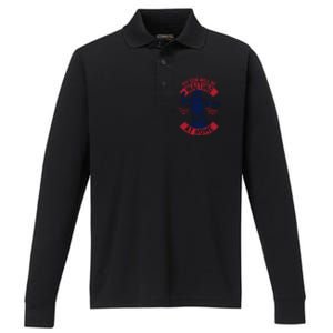 My Son Will Be Waiting For You At Home Baseball Catcher Wife Great Gift Performance Long Sleeve Polo