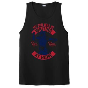 My Son Will Be Waiting For You At Home Baseball Catcher Wife Great Gift PosiCharge Competitor Tank