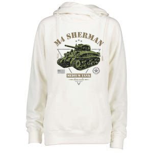 M4 Sherman Ww2 Tank Womens Funnel Neck Pullover Hood