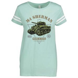 M4 Sherman Ww2 Tank Enza Ladies Jersey Football T-Shirt