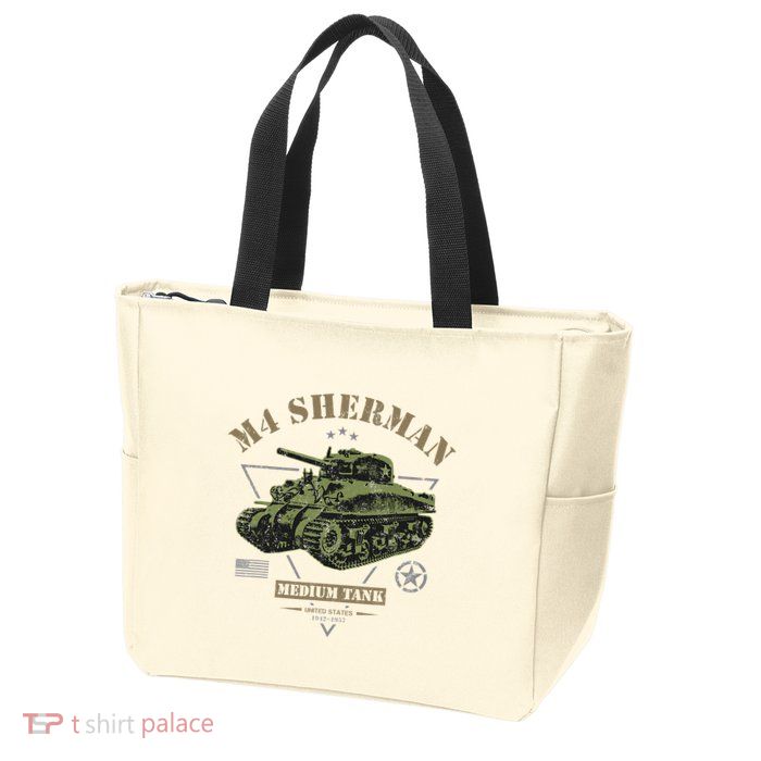 M4 Sherman Ww2 Tank Zip Tote Bag