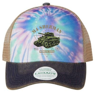 M4 Sherman Ww2 Tank Legacy Tie Dye Trucker Hat