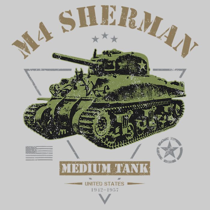 M4 Sherman Ww2 Tank Tie-Dye T-Shirt