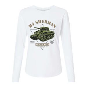 M4 Sherman Ww2 Tank Womens Cotton Relaxed Long Sleeve T-Shirt